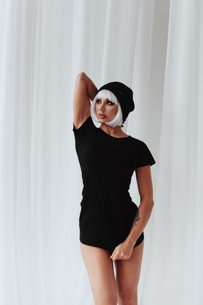 Плаття Fitzona BLACK SHIRT DRESS WITH WINGS