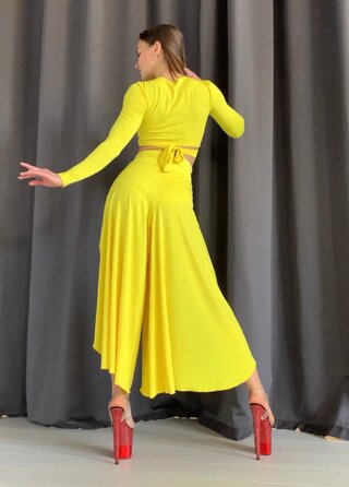 FLY CULOTTES — Повітряні Кюлоти Для Pole Dance, Contemporary Та Сценічних Виступів - жовтий