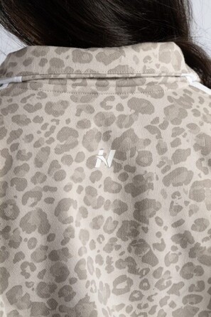Кофта Nebbia Half-Zip Leopard Sweatshirt PRIMAL Cream Leopard 866