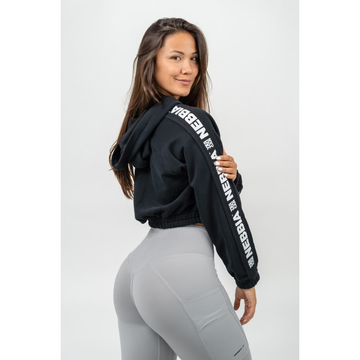 Худі Nebbia Cropped Zip-Up Hoodie Iconic Black 254