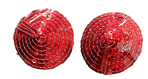 Пестисы на соски круглые Sunspice с пайетками, красные