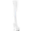 Сапоги Delight-3000HWR *Каблук 6 дюймов, эластичные сапоги до бедра 1 3/4 дюйма, боковая молния 12 дюймов, белые