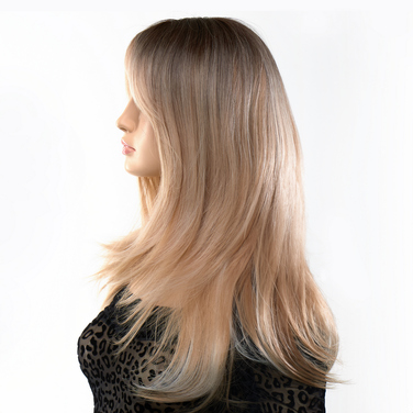 Перука довга з чубчиком і фарбуванням омбре Fetish Hair з темного в блонд, 60 см