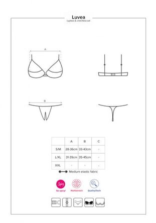 Комплект Obsessive Luvae cupless set L/XL