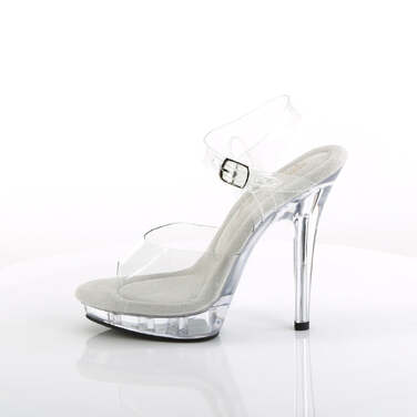 Босоніжки Lip-108 на підборах 5 дюймів, з ремінцем на щиколотці 3/4 дюйма, прозорі