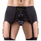 Чоловічий пояс для панчох Sven Joy Ment Men's Suspender Belt з мереживною вставкою та шнурівкою, S