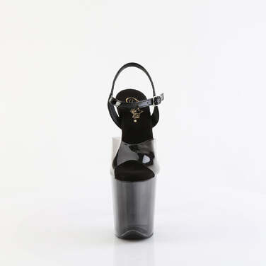 Босоніжки Flamingo-808T-1 на підборах 8 дюймів, босоніжки з ремінцем на щиколотці 4 дюйми PF Ombre, сірі/чорні