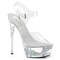 Босоножки Pleaser Eclipse-608DM *6 1/2 дюйма, каблук, 1 3/4 дюйма, вырез, ремешок на щиколотке, прозрачные