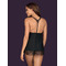 Бебідол Obsessive Chiccanta babydoll & thong black L/XL