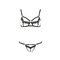 Комплект с открытым бюстом SOLON SET black S/M - Passion