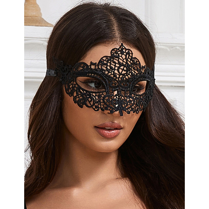 Ажурная маска для глаз Star Night черная 2 шт. (без коробки)