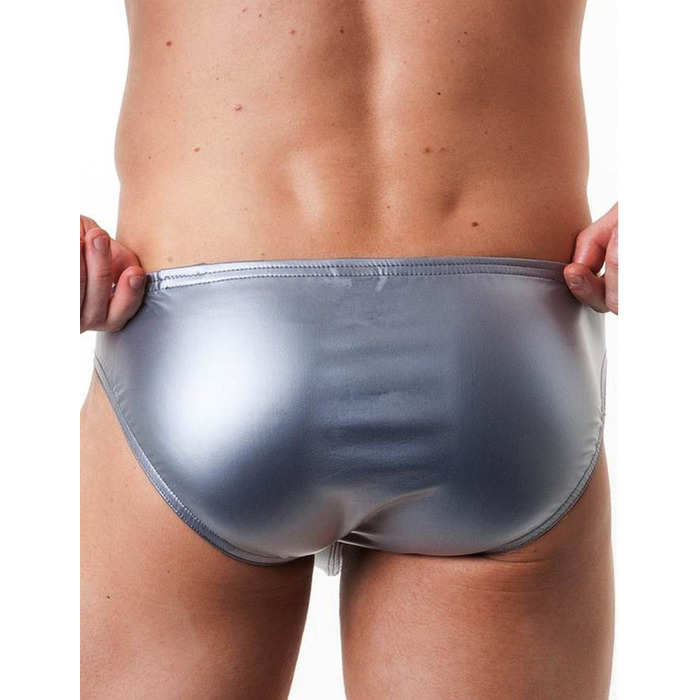 Сексуальные виниловые мужские трусы Star Night цвет металлик, S