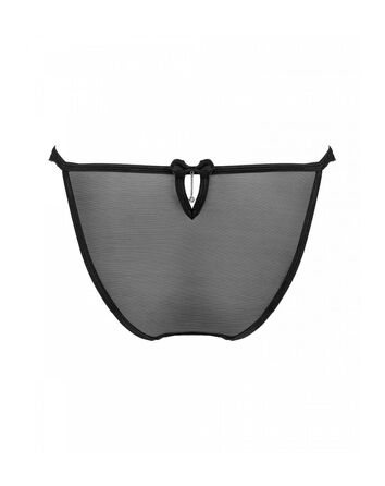 Трусики напівпрозорі з мереживом Obsessive Ivannes чорний, L/XL