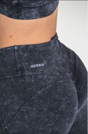 Легінси Nebbia Washed High Waisted Leggings GYM WARRIOR Black 776