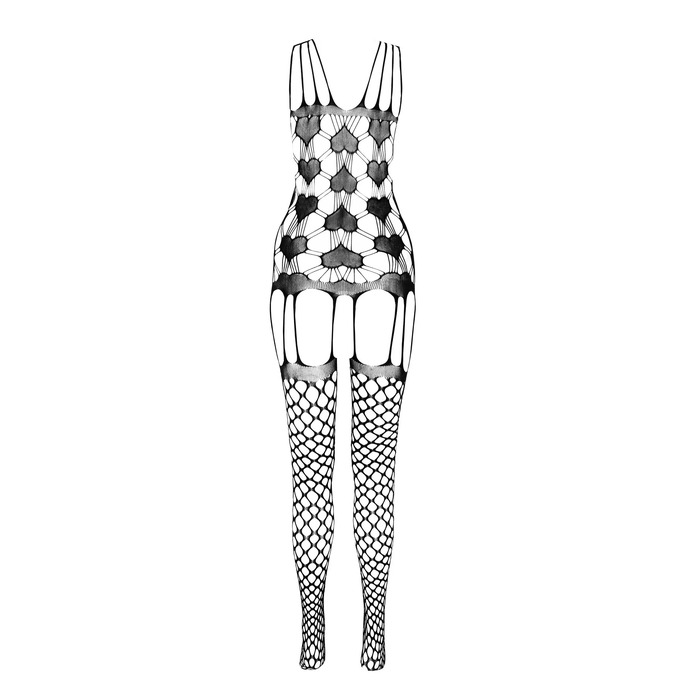 Комбинезон имитация корсета с чулками Passion BS067 black