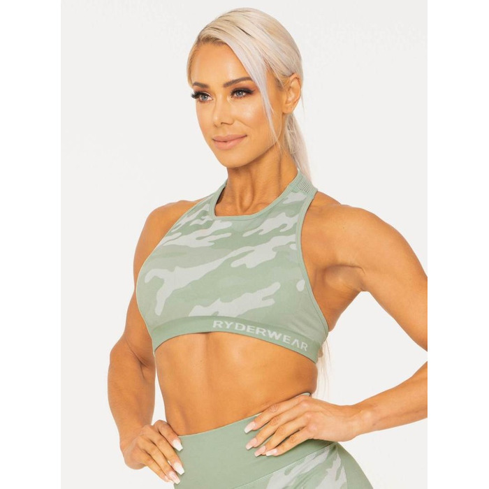 Топ Ryderwear Camo Seamless Sports Bra Sage