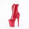 Чоботи Pleaser Flamingo-1040GP на підборах 8 дюймів, черевики до щиколотки зі шнурівкою 4 дюйми, блискавка збоку, колір фуксія