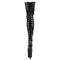 Ботинки Pleaser Flamingo-3063, каблук 8 дюймов, 4-дюймовый PF, эластичные сапоги до бедра со шнуровкой сзади, молния сбоку, черные