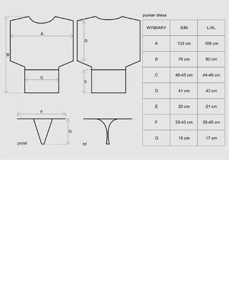 Сукня сітка Obsessive Punker dress, стрінги в комплекті, чорний, S\M