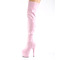 Сапоги Pleaser Adore-3000HWR, каблук 7 дюймов, эластичный ботинок PF 2 3/4 дюйма, молния сбоку, нежно-розовый