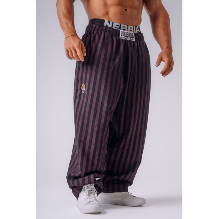 Штани NEBBIA x Olympia Pinstripe Sweatpants Black/Purple 956
