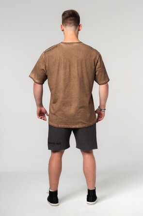 Футболка Nebbia Washed-off Oversized T-shirt HERITAGE Light Brown 355