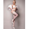 Панчохи білі Ballerina's Secret 20 den з мереживним верхом на силіконовій стрічці, S/M