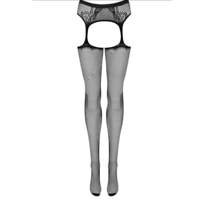 Панчохи з поясом Obsessive S232 S / M / L Nero