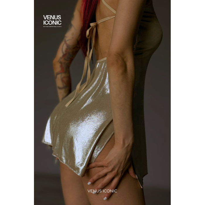 Сукня Venus Iconic METALLIC GLOW для танців з ефектом мокрого металу