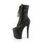 Чоботи Pleaser Enchant-1040PK *8-дюймовий каблук, 3 3/4-дюймові ботильйони з кишенею, бічна блискавка, чорні, з веганської шкіри/чорні