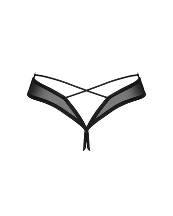 Трусики з відкритим доступом XS/S Roxelia Obsessive, чорні