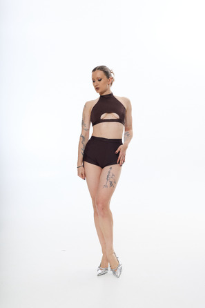 HALTER top Chocolate matte biflex_ шоколадний матовий біфлекс