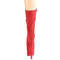 Чоботи Pleaser Flamingo-1050FS *8-дюймовий каблук, 4-дюймові черевики зі шнурівкою спереду до середини ікри, з бічної блискавки, червоні