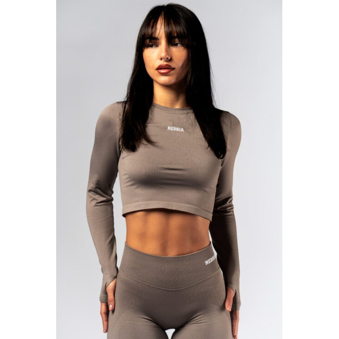 Топ Nebbia Seamless Long-Sleeve Top POWER Light Brown ASH 892