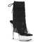 Чоботи Pleaser Boots Delight-1017TF *6 дюймів на підборах, 1 3/4 дюйма з відкритим носком/п'ятою, різьбленою бахромою, прозорі