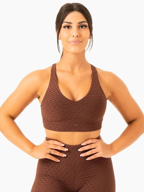 Топ Optic V-Neck Sports Bra - Chocolate
