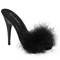 Босоножки-слайды Poise-501F, каблук 5 дюймов, PF 3/8 дюйма, Marabou Slide, чёрные