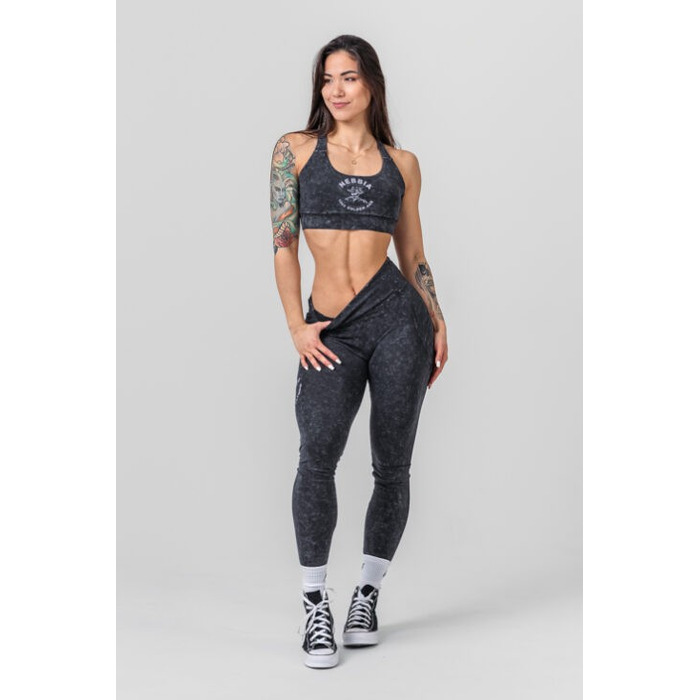 Топ Nebbia Washed Medium-Support Sports Bra GOLDEN AGE Black 778