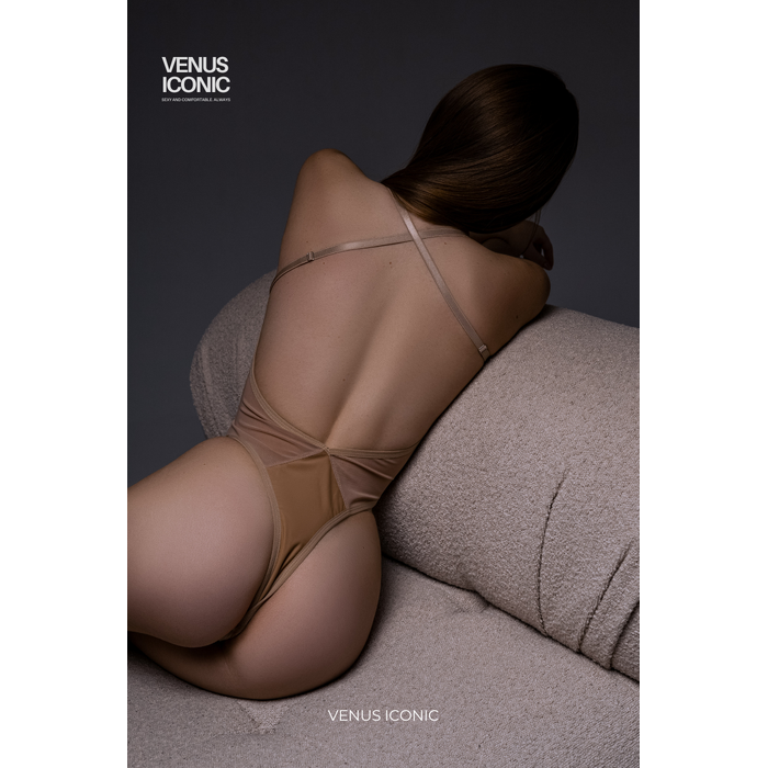 Боди Venus Iconic NAKED EDEN из сетки и бифлекса для танцев