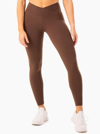 Леггинсы Serene Cross Over Scrunch Leggings - Chocolate