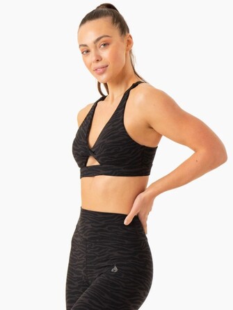 Топ Transform Twist Sports Bra - Black Zebra