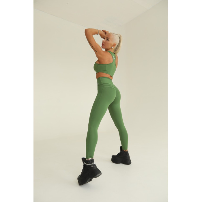 ТОП GREEN TOP WITH CUTOUT ON FRONT