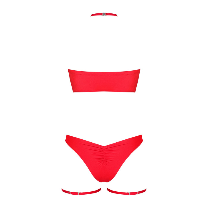 Новорічний костюм Obsessive Kissmas set червоний, L/XL