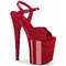 Босоніжки Pleaser Flamingo-809GP на підборах 8 дюймів, босоніжки з ремінцем на щиколотці 4 дюйми, червоні