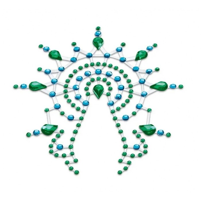 Украшения для груди и бикини со стразами Gloria Petits Joujoux, зелено-голубые