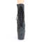 Чоботи Pleaser Adore-1020REFL на підборах 7 дюймів, черевики до щиколотки 2 3/4 дюйма зі шнурівкою спереду, збоку блискавка, зелені/фіолетові