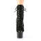 Чоботи Pleaser Adore-1020SQ *7 дюймів на підборах, 2 3/4 дюйма з блискавкою збоку, золотисто-чорні