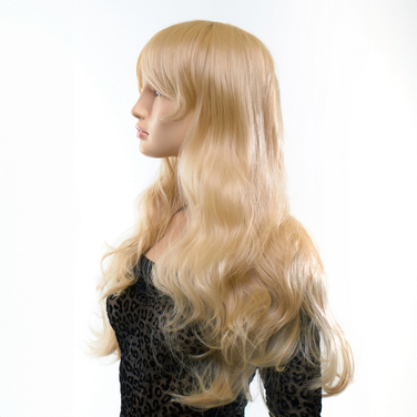 Перука довга кучерява з чубчиком Fetish Hair натуральний блонд, 60 см