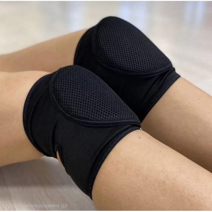 Наколінники для занять Twerk та POLE DANCE Чорні (коліно сітка)