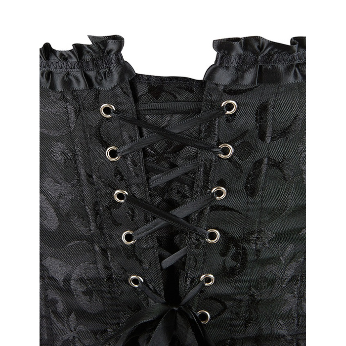 Сексуальный корсетный топ Star Night с цветочным узором, черный, XL (без коробки)